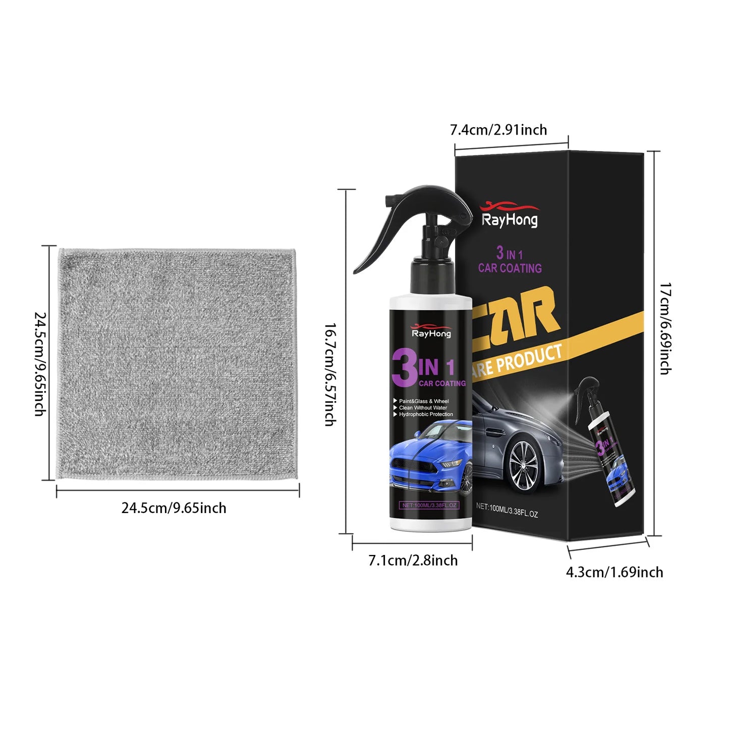3-in-1 Car Ceramic Coating Liquid Crystal – High Protection