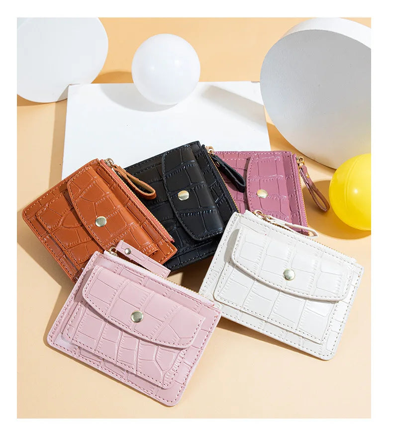 Mini PU Leather Wallet – Slim Short Coin Purse