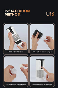 Portable Car Air Purifier Negative Ion Smoke & Odor Remover