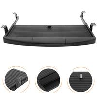 2 Pcs Adjustable Under Desk Keyboard Tray & Mouse Platform