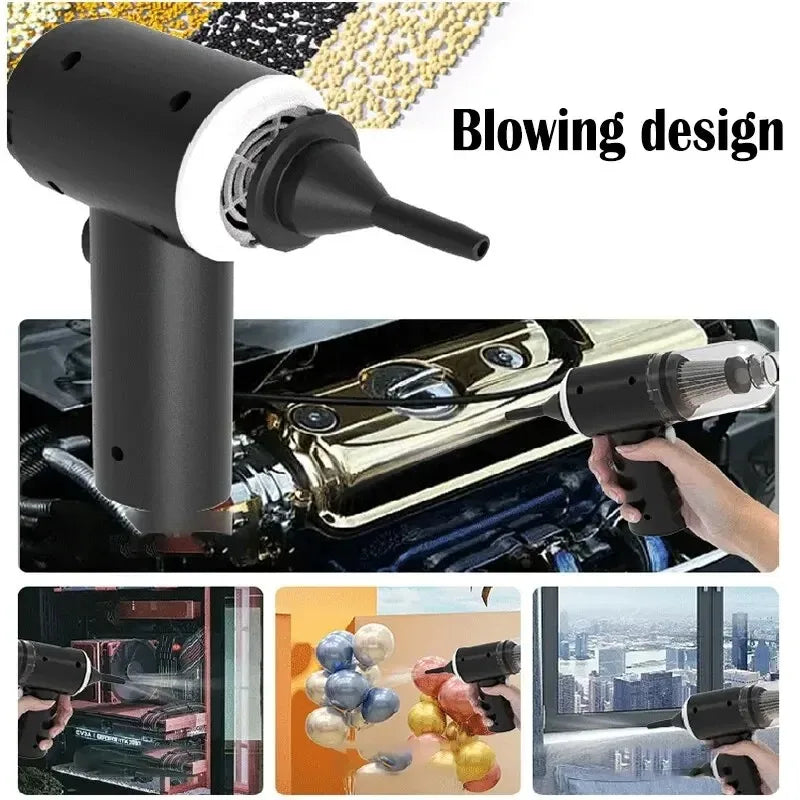 9000Pa Wireless Car Vacuum Cleaner USB Rechargeable Mini Wet & Dry Handheld