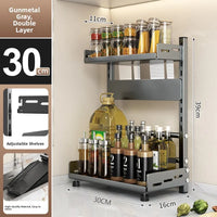 Multi-Layer Kitchen Storage Rack Carbon Steel for Spices and Tools