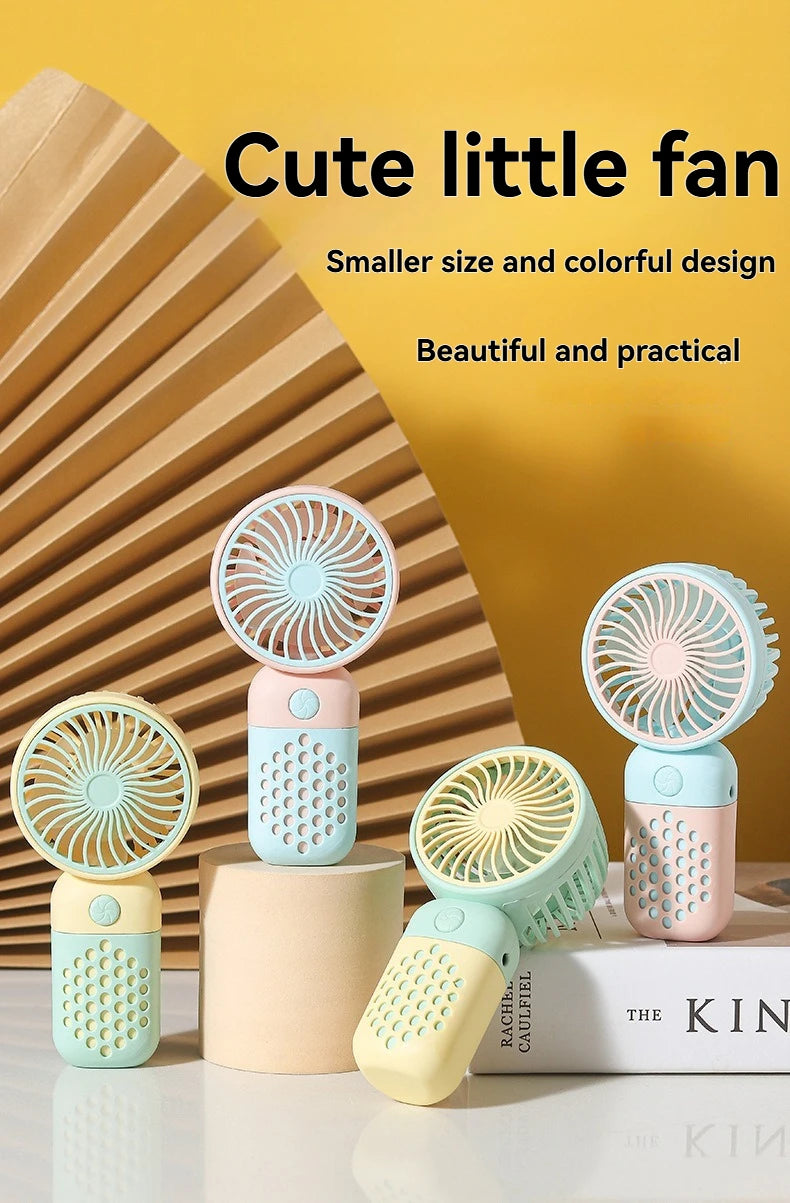 Cute Mini USB Handheld Fan – Portable Cartoon Design