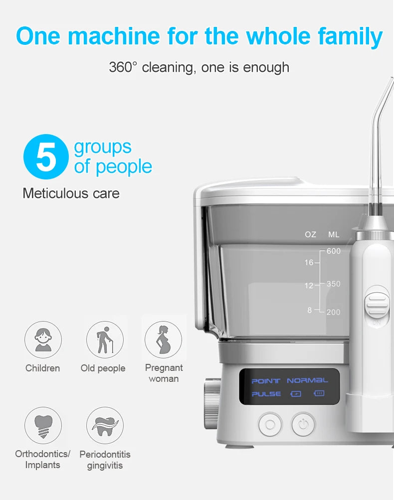 600ML Electric Oral Irrigator Water Flosser