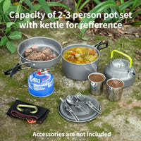 Camping Cookware Set Portable Pot & Pan for 1–7 Persons