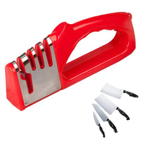 4-Stage Kitchen Knife Sharpener with Non-Slip Base