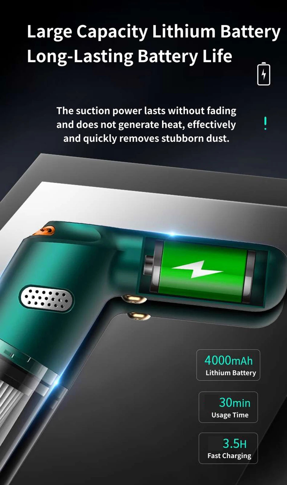 15000Pa Wireless Handheld Vacuum Cleaner