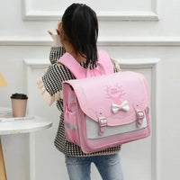 School Bags Girls Orthopedic Backpack Cute Waterproof SchoolBag for Teenage Flip Book Bag Student Grade 1-3 Mochilas Infantil