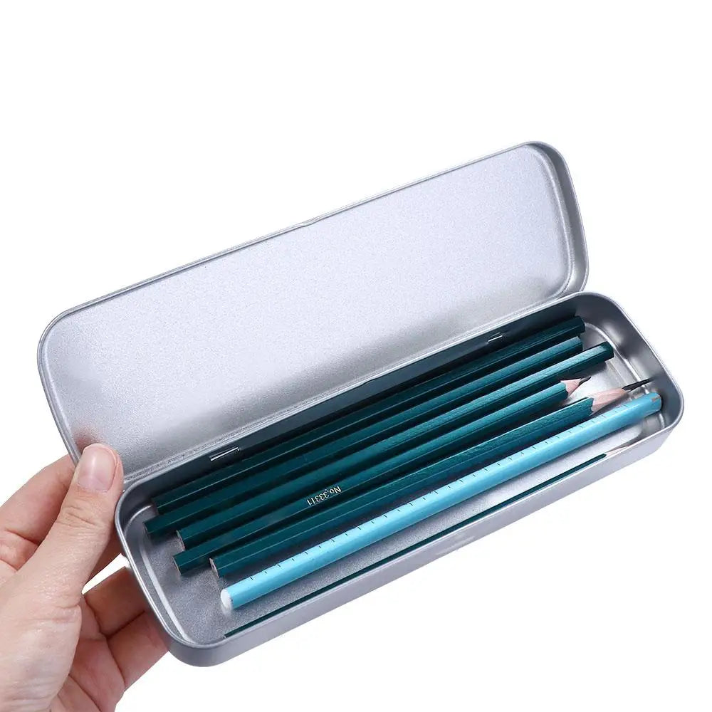 School Supplies For Kids Pen Box Single Layer Student Metal Stationery Box Pencil Storage Box Pencil Box Pencil Case