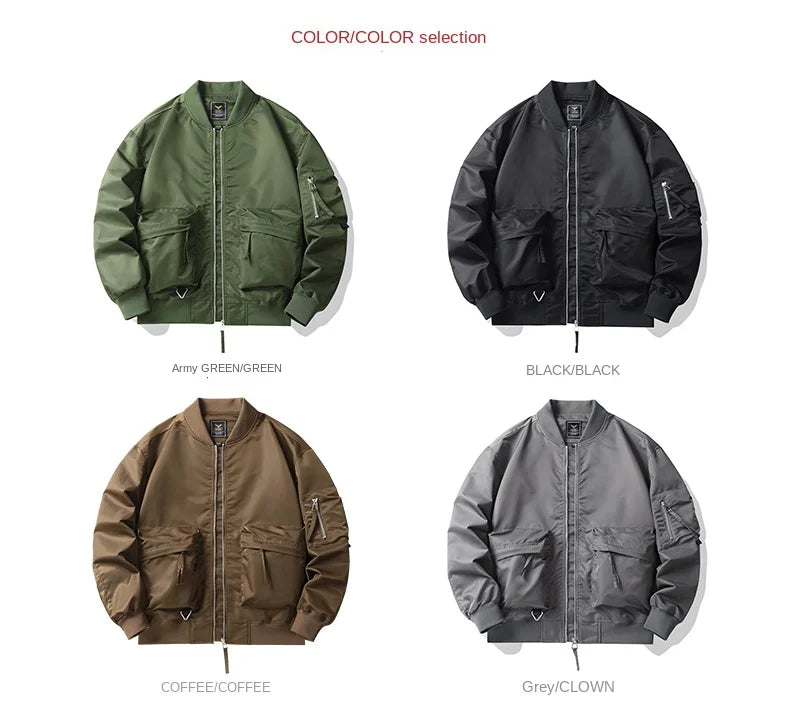 Men’s Cargo Jacket Winter Warm Streetwear