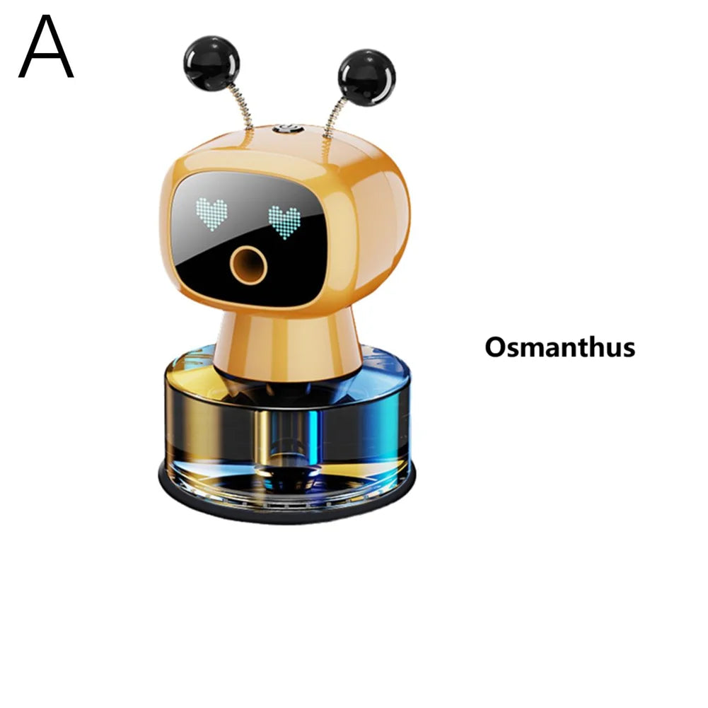 Smart Rechargeable Car Air Freshener,Automatic Aromatherapy Diffuser With Robotic Design,Auto-Spray&Ignition Sensing,Car Decor