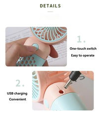 Cute Mini USB Handheld Fan – Portable Cartoon Design
