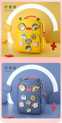 Fashion DIY Cartoon School Bags for Kids Boys Waterproof Children School Backpacks for Girls Kindergarten Kawaii Book Bag Gift