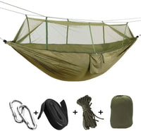 Double Camping Hammock with Mosquito Net Portable