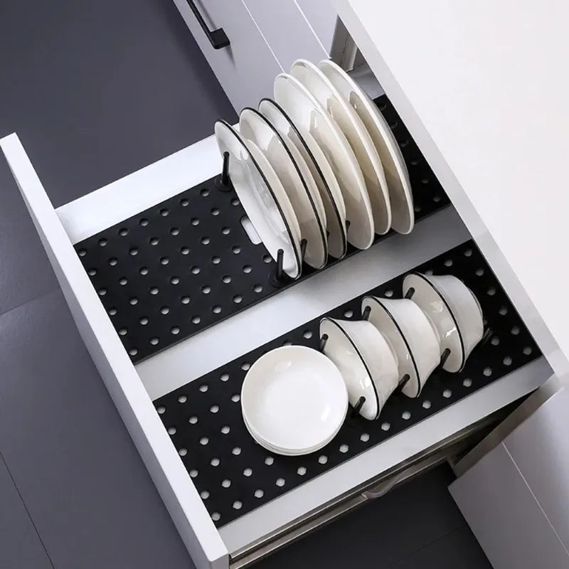 Adjustable Kitchen Sink Dish Drying & Storage Rack