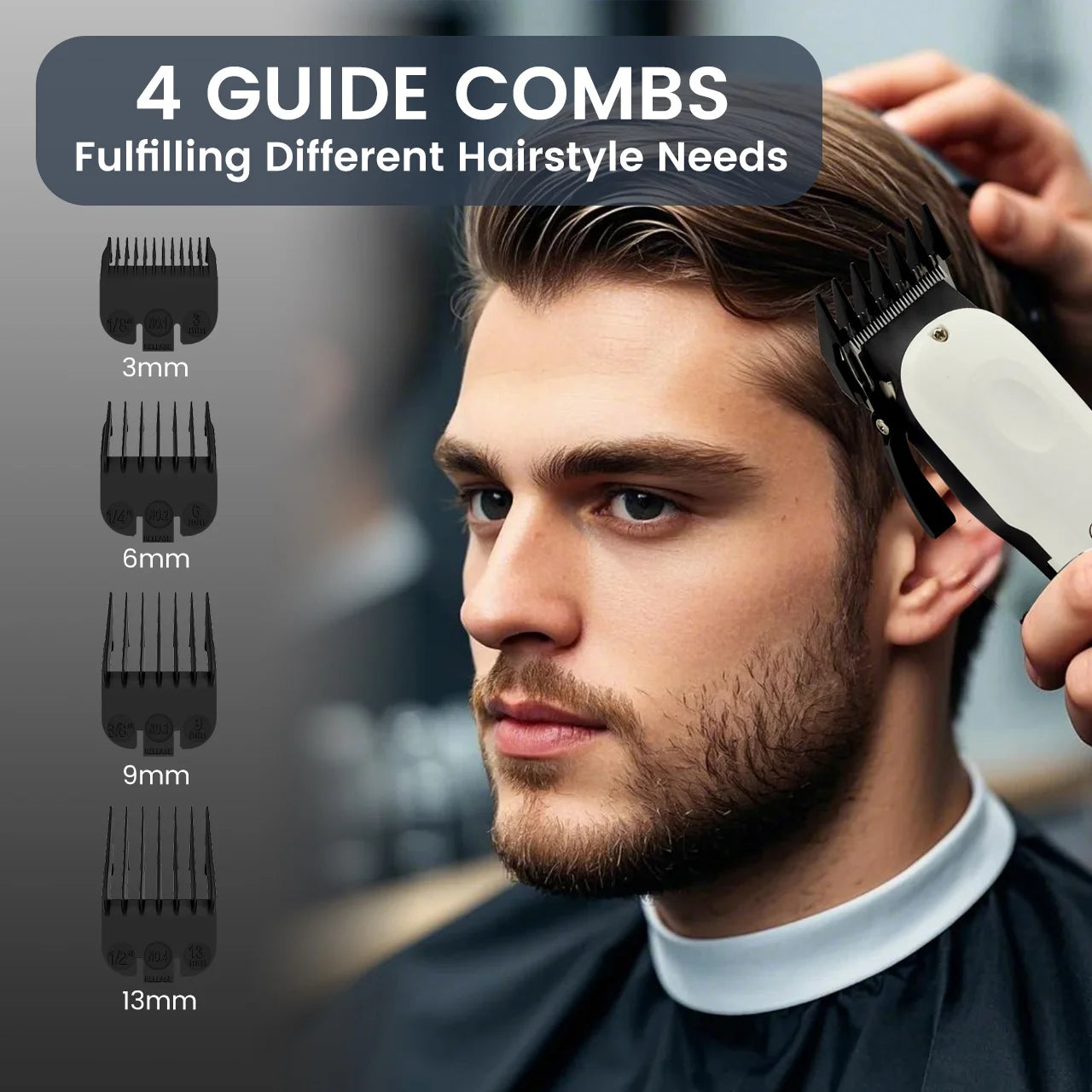 HATTEKER Professional Cordless Hair Clipper for Men