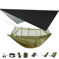 Swallowtail Camping Hammock with Mosquito Net & Rainfly