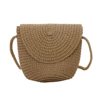 Girls’ Woven Straw Crossbody Shoulder Messenger Bag