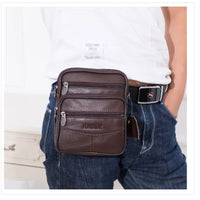 Retro Genuine Leather Men’s Crossbody Shoulder Belt Bag