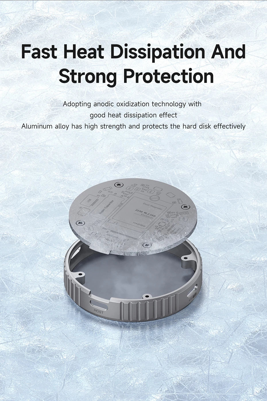 Hagibis Magnetic M.2 2230 NVMe SSD Enclosure USB-C 3.2