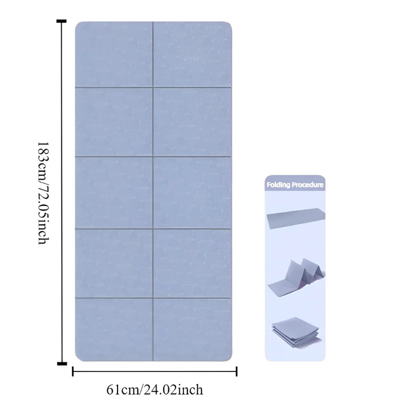 Eco-Friendly Foldable Yoga Mat for Travel & Fitness