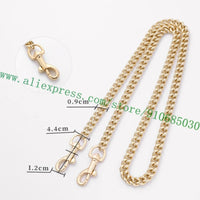 Polished Shine Stainless Metal Chain Shoulder Strap For Designer Lady Handbag Women Bag Purse Pochette Golden Silvery