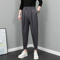 Men High Waist Casual Loose Spring Summer Pants