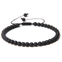 4MM Natural Stone Beaded Bracelet – Adjustable Unisex Quartz