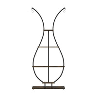 Vase Shape Tall Planter Display Rack Metal Garden Plant Stand with 5 Tiers and Hangers