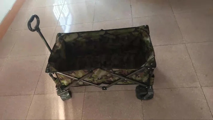 Outdoor Camping Vehicle with Shed, Multifunctional, Installation Free, Foldable Pole Camping Vehicle, Portable Shopping Cart