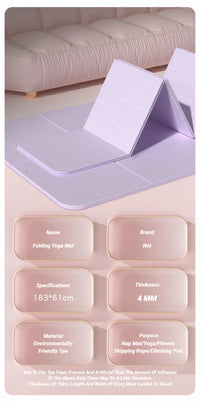 Eco-Friendly Foldable Yoga Mat for Travel & Fitness