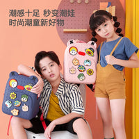 Fashion DIY Cartoon School Bags for Kids Boys Waterproof Children School Backpacks for Girls Kindergarten Kawaii Book Bag Gift