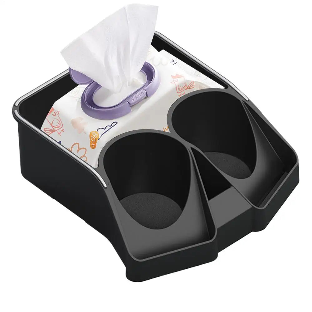 Car Seat Organizer with Cup Holders Storage Console