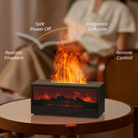 Simulated Bonfire Flame Diffuser Colorful Night Light Essential Oil Fireplace Diffuser with Timer Remote for Home Creative Gift