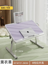 Modern Wooden Office Desk with Keyboard Shelf & Wheels