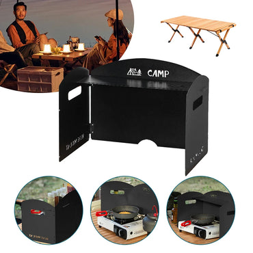 Foldable Gas Stove Windshield for Camping & BBQ