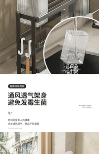 Wall-Mounted Stainless Steel Kitchen Storage Rack