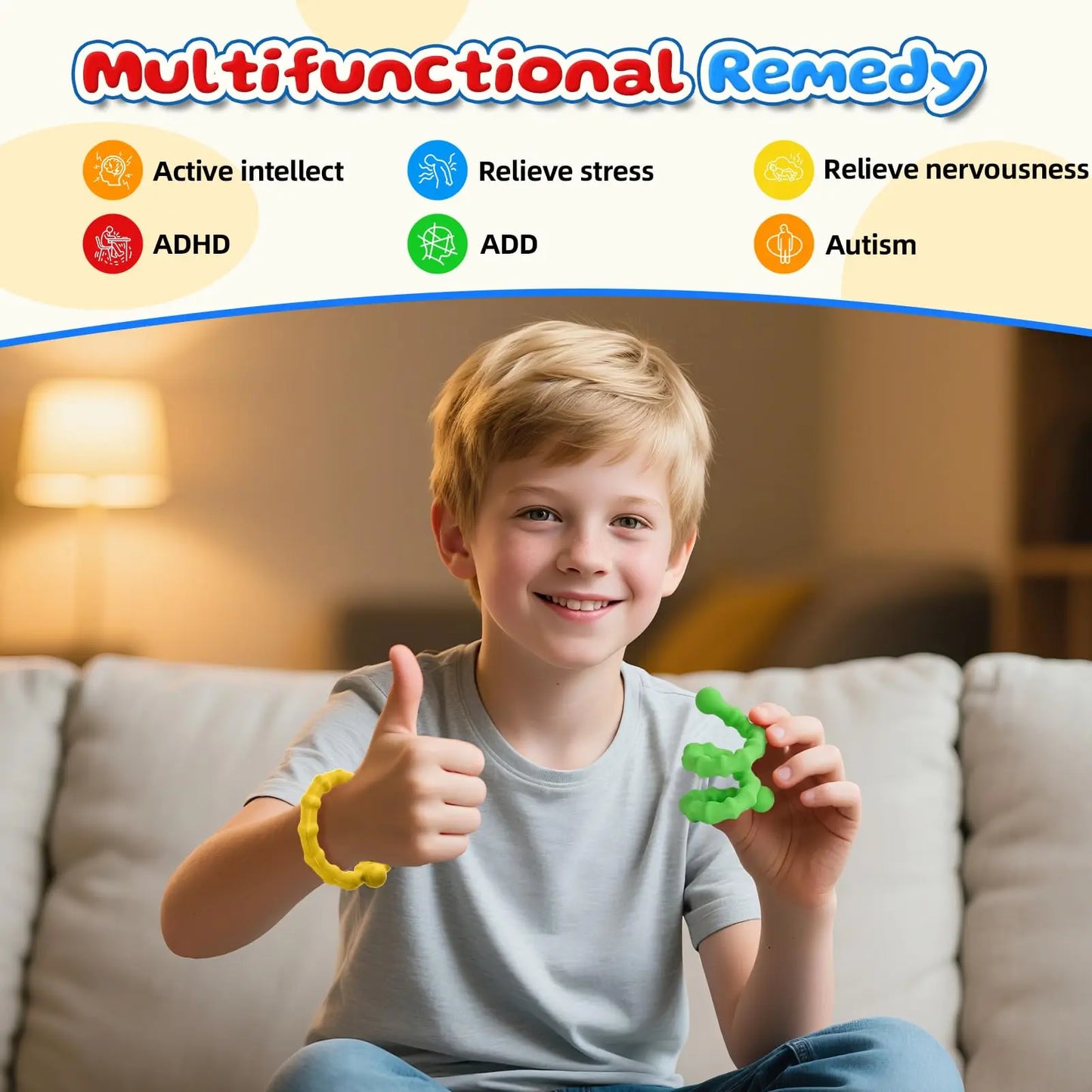 Silicone Sensory Stick,EDC Fidget Anti Stress Relief Sensory Toys for Kids Adults ADHD Autism Anxiety Gadgets Antistress Quiet