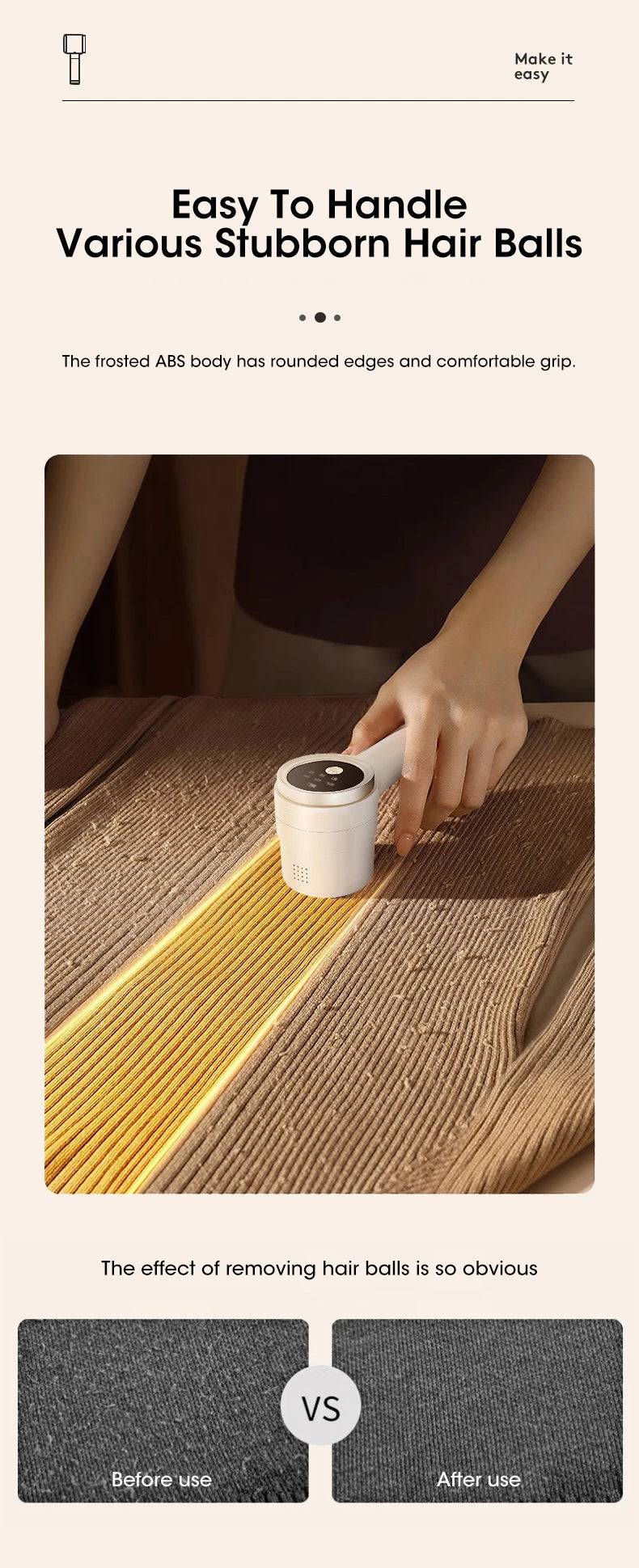 Rechargeable Electric Lint Remover for Clothes & Fabrics