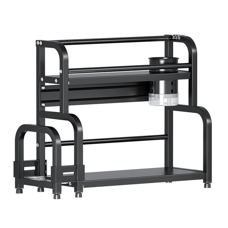 SOFT-Multi-Layer Stainless Steel Kitchen Storage Rack - Seasoning, Chopsticks, Knife & Jar Organizer For Household Use