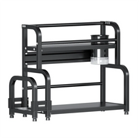 SOFT-Multi-Layer Stainless Steel Kitchen Storage Rack - Seasoning, Chopsticks, Knife & Jar Organizer For Household Use