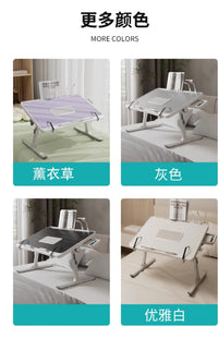 Modern Wooden Office Desk with Keyboard Shelf & Wheels