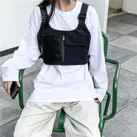 Unisex Hip-Hop Chest Rig Bag – Tactical Streetwear Vest