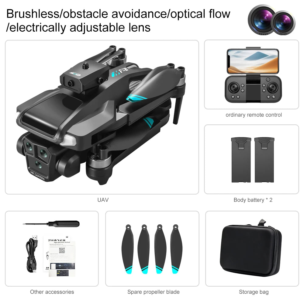 4K Dual Camera Drone – Brushless Motor w/ Screen Remote