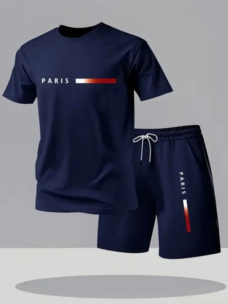 Men’s Summer Casual 2-Piece Set T-Shirt & Shorts
