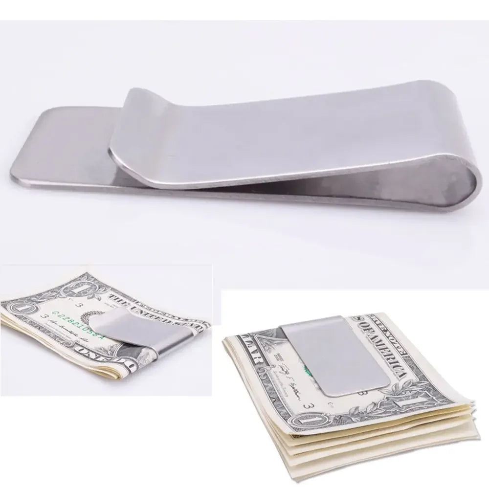 Stainless Steel Slim Pocket Credit Card & Money Clip