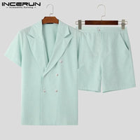 Men’s Striped Two-Piece Set