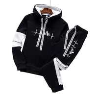 Men’s Tracksuit Set – Casual Hooded Sweatshirt & Joggers
