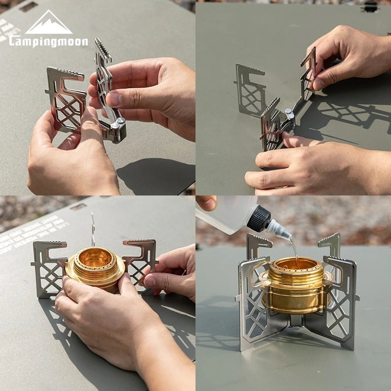 CAMPINGMOON Alcohol Stove Portable Outdoor Picnic Stove