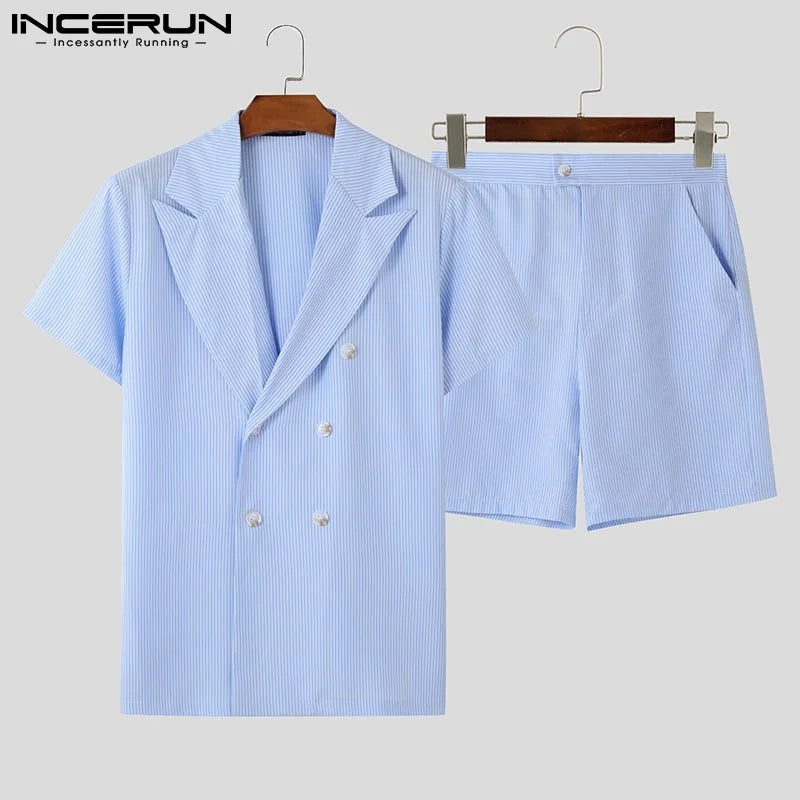 Men’s Striped Two-Piece Set